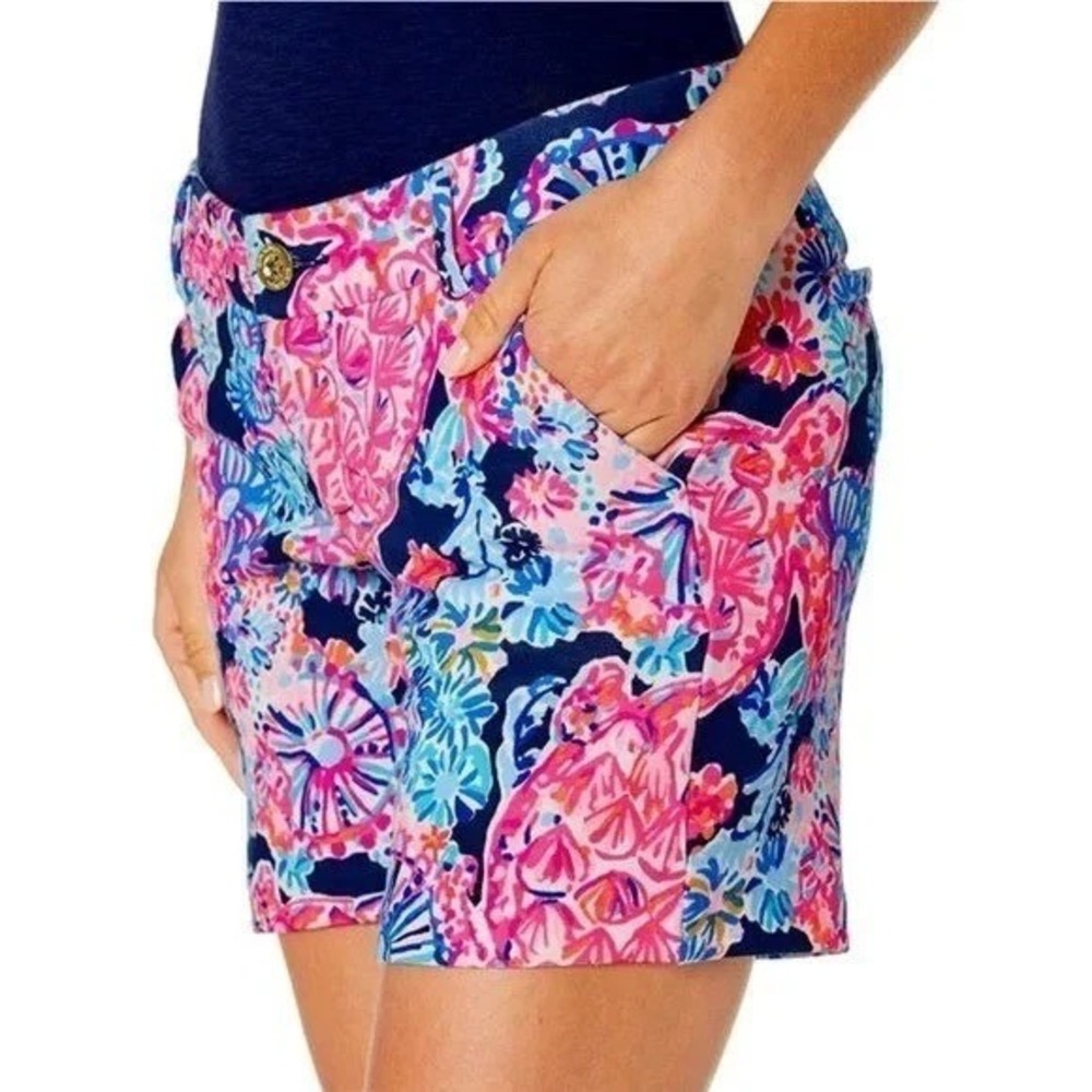 Lilly Pulitzer Womens Jayne 6" Turtley Amazing Knit Shorts Size 0